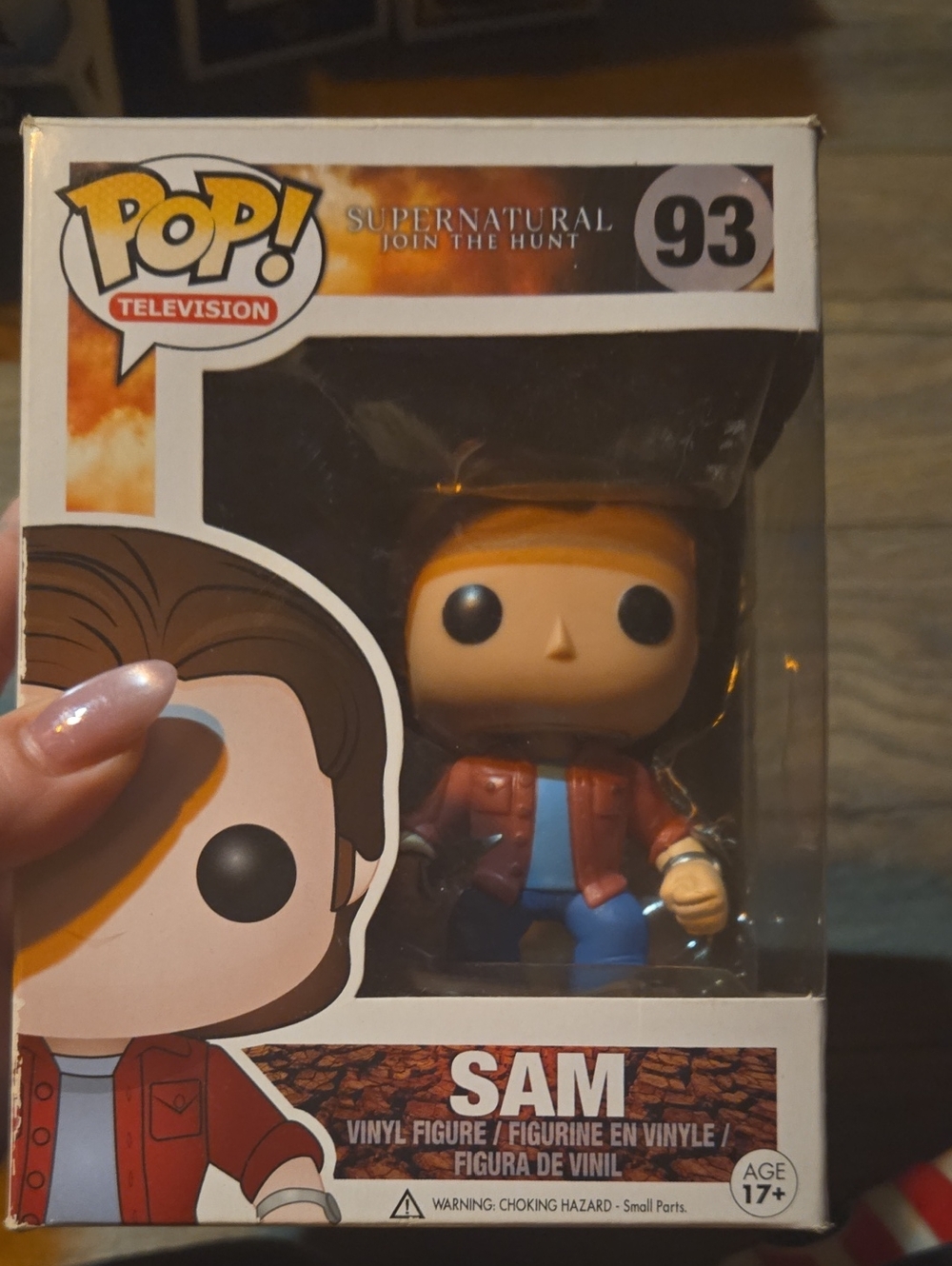 Funko Pop! Sam in Red Jacket and Blue Outfit Vinyl Figure
